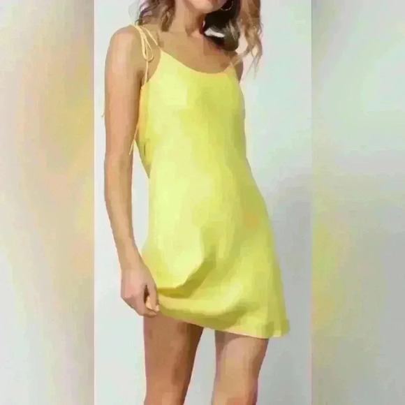 Line & Dot Brooke Lemon Mini Dress NEW Size Large - Picture 3 of 6